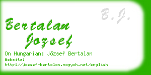 bertalan jozsef business card