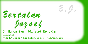 bertalan jozsef business card